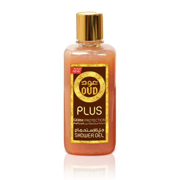 voici le Gel Douche Oud Plus antibactérien produits 100% végan et naturel non tester sur les animaux vendu par beaute-dorient.com