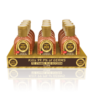 voici le Gel Hydro alcoolique antibactériens Oud Plus Sultani pack de 12  gel de 60ml transportable avec vous partout vendu par beaute-dorient.com