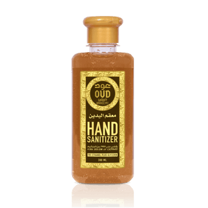  voici le Gel Hydro alcoolique Oud Plus antibactériens de la marque oud luxury venant de Dubaï vendu par Hareemi beaute-dorient.com